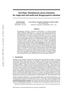 SureMap: Simultaneous Mean Estimation for Single-Task and Multi-Task
  Disaggregated Evaluation