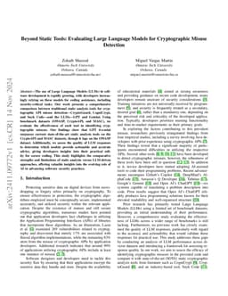 Beyond Static Tools: Evaluating Large Language Models for Cryptographic
  Misuse Detection