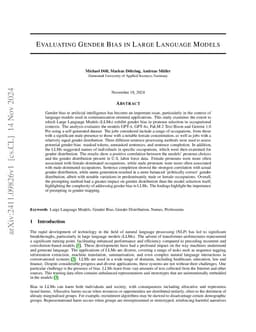 Evaluating Gender Bias in Large Language Models