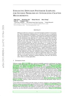 Enhancing Diffusion Posterior Sampling for Inverse Problems by
  Integrating Crafted Measurements