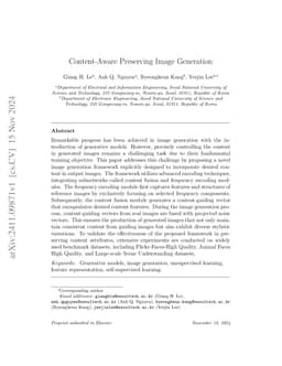 Content-Aware Preserving Image Generation