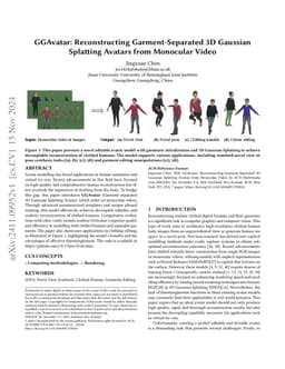 GGAvatar: Reconstructing Garment-Separated 3D Gaussian Splatting Avatars
  from Monocular Video