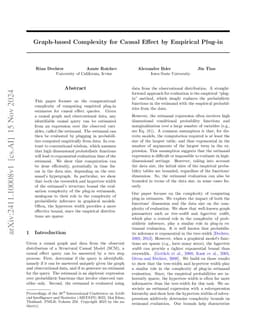 Graph-based Complexity for Causal Effect by Empirical Plug-in