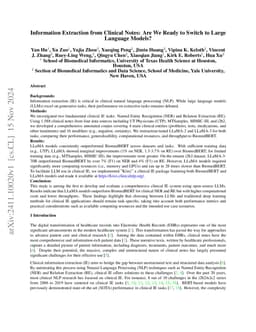 Information Extraction from Clinical Notes: Are We Ready to Switch to Large Language Models?