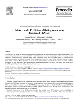 Jal Anveshak: Prediction of fishing zones using fine-tuned LlaMa 2