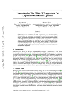 Understanding The Effect Of Temperature On Alignment With Human Opinions