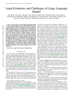 Legal Evalutions and Challenges of Large Language Models