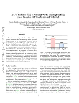 A Low-Resolution Image is Worth 1x1 Words: Enabling Fine Image
  Super-Resolution with Transformers and TaylorShift