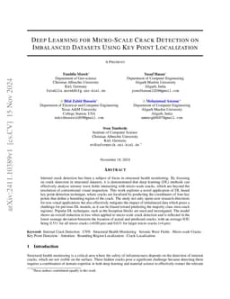 Deep Learning for Micro-Scale Crack Detection on Imbalanced Datasets
  Using Key Point Localization
