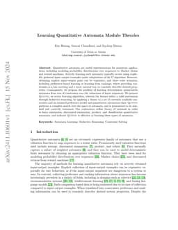 Learning Quantitative Automata Modulo Theories