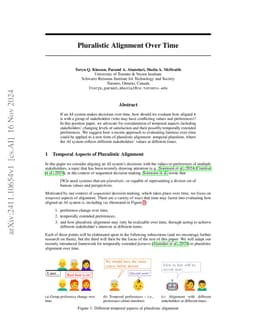Pluralistic Alignment Over Time