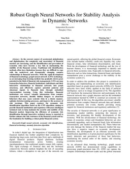 Robust Graph Neural Networks for Stability Analysis in Dynamic Networks