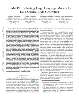 LLM4DS: Evaluating Large Language Models for Data Science Code
  Generation