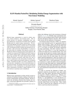KAN-Mamba FusionNet: Redefining Medical Image Segmentation with
  Non-Linear Modeling