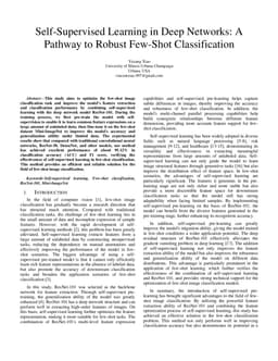 Self-Supervised Learning in Deep Networks: A Pathway to Robust Few-Shot
  Classification