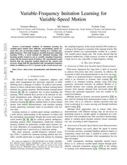 Variable-Frequency Imitation Learning for Variable-Speed Motion