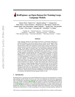 RedPajama: an Open Dataset for Training Large Language Models