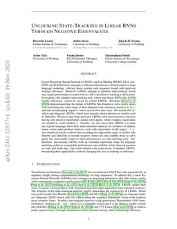 Unlocking State-Tracking in Linear RNNs Through Negative Eigenvalues