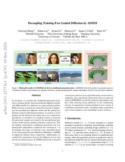 Decoupling Training-Free Guided Diffusion by ADMM