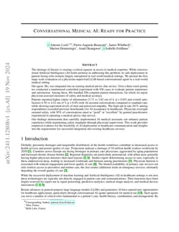 Conversational Medical AI: Ready for Practice