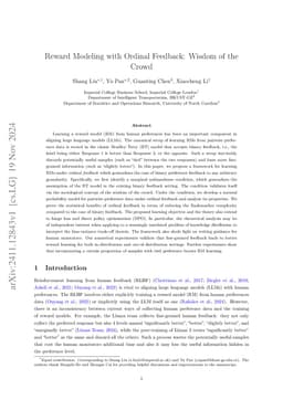 Reward Modeling with Ordinal Feedback: Wisdom of the Crowd