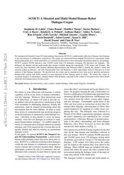 SCOUT: A Situated and Multi-Modal Human-Robot Dialogue Corpus