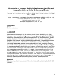 Advancing Large Language Models for Spatiotemporal and Semantic
  Association Mining of Similar Environmental Events