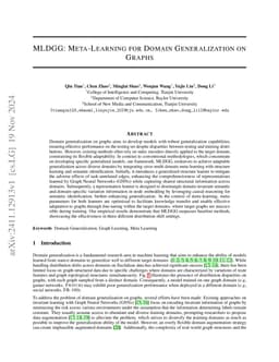 MLDGG: Meta-Learning for Domain Generalization on Graphs