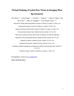Virtual Staining of Label-Free Tissue in Imaging Mass Spectrometry