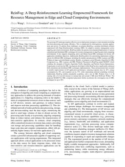 ReinFog: A DRL Empowered Framework for Resource Management in Edge and
  Cloud Computing Environments
