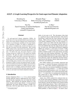 AGLP: A Graph Learning Perspective for Semi-supervised Domain Adaptation