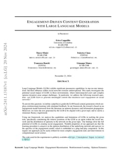 Engagement-Driven Content Generation with Large Language Models