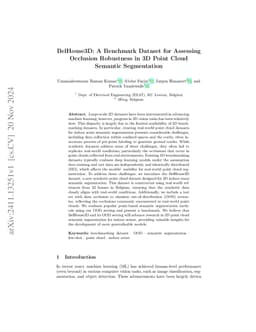 BelHouse3D: A Benchmark Dataset for Assessing Occlusion Robustness in 3D
  Point Cloud Semantic Segmentation