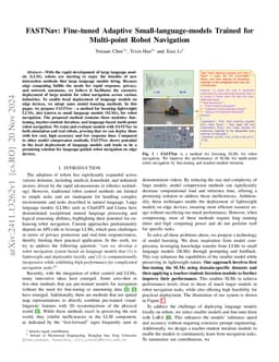 FASTNav: Fine-tuned Adaptive Small-language-models Trained for
  Multi-point Robot Navigation