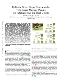 Unbiased Scene Graph Generation by Type-Aware Message Passing on
  Heterogeneous and Dual Graphs