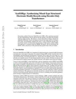 SynEHRgy: Synthesizing Mixed-Type Structured Electronic Health Records
  using Decoder-Only Transformers