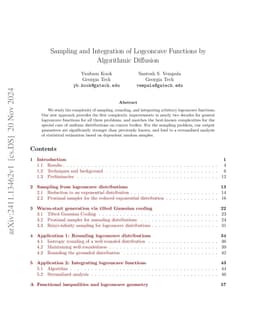 Sampling and Integration of Logconcave Functions by Algorithmic
  Diffusion