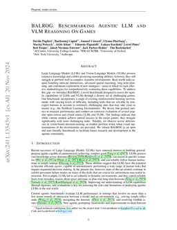 BALROG: Benchmarking Agentic LLM and VLM Reasoning On Games