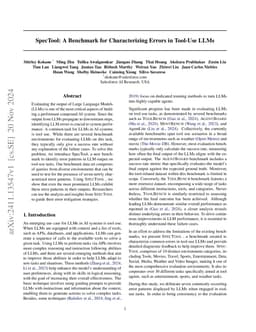 SpecTool: A Benchmark for Characterizing Errors in Tool-Use LLMs