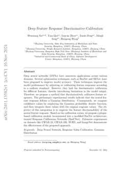 Deep Feature Response Discriminative Calibration