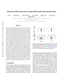 Robust SG-NeRF: Robust Scene Graph Aided Neural Surface Reconstruction