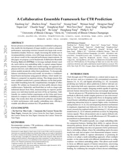 A Collaborative Ensemble Framework for CTR Prediction
