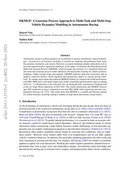 DKMGP: A Gaussian Process Approach to Multi-Task and Multi-Step Vehicle
  Dynamics Modeling in Autonomous Racing