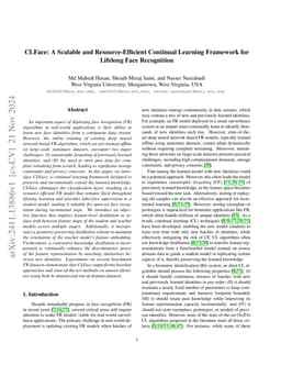CLFace: A Scalable and Resource-Efficient Continual Learning Framework
  for Lifelong Face Recognition