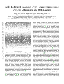 Split Federated Learning Over Heterogeneous Edge Devices: Algorithm and
  Optimization