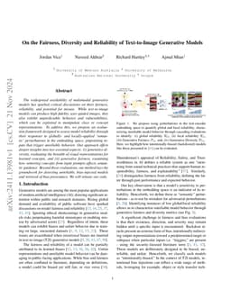 On the Fairness, Diversity and Reliability of Text-to-Image Generative
  Models