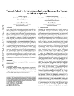 Towards Adaptive Asynchronous Federated Learning for Human Activity
  Recognition