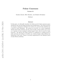 Pulsar Consensus