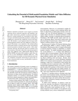 PhysFlow: Unleashing the Potential of Multi-modal Foundation Models and Video Diffusion for 4D Dynamic Physical Scene Simulation