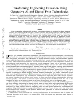 Transforming Engineering Education Using Generative AI and Digital Twin
  Technologies